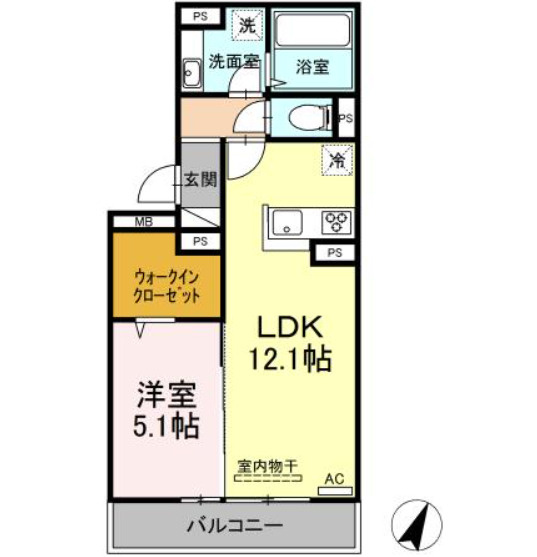 With Pet紺屋 の間取り