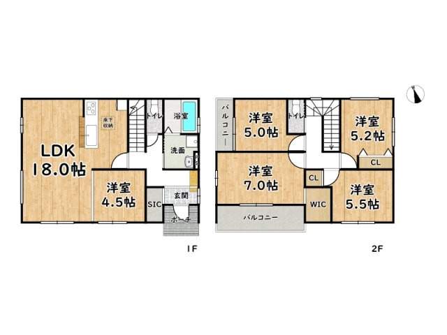 姫路市伊伝居/新築戸建の間取り