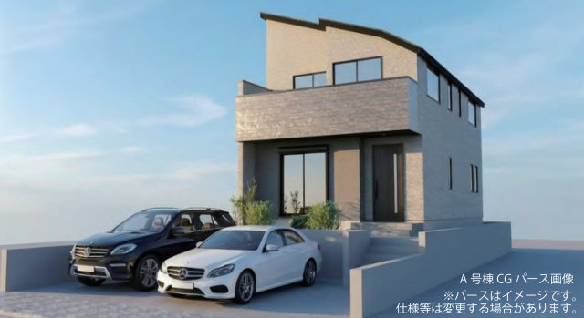 横浜市青葉区千草台　新築戸建【仲介手数料無料】カースペース2台