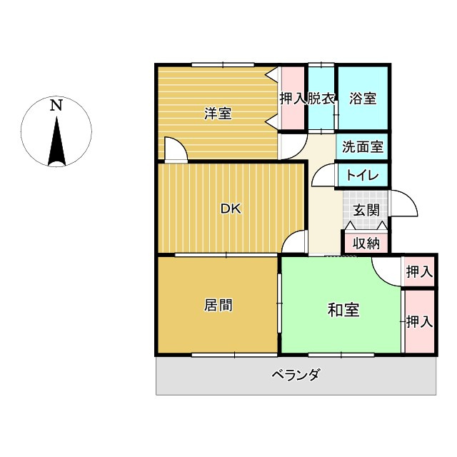 やくもハイツの間取り