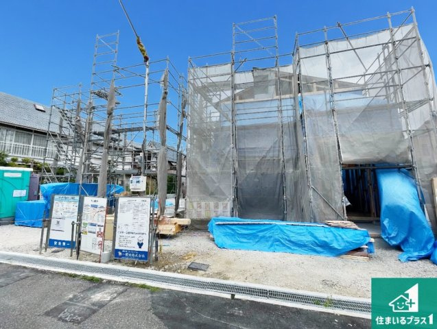 宝塚市中州　新築一戸建ての外観|周辺は落ち着いた街並みの住宅地！子育てがしやすい住環境です！まだ未完成ですが、現地でしかわからない事もございます。是非一度ご覧ください。