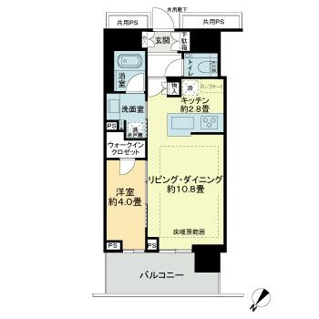 Ｂｒｉｌｌｉａ　Ｔｏｗｅｒ西新の間取り