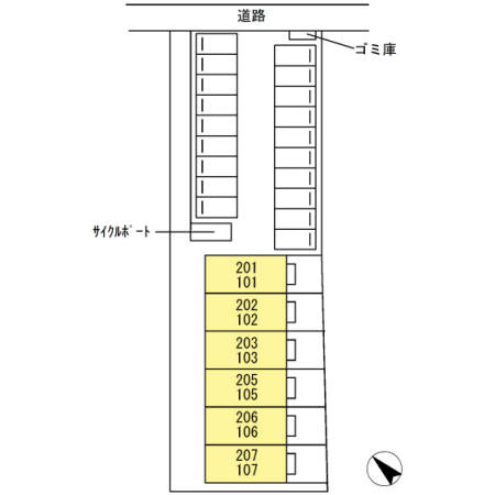 プランドール都北の区画図