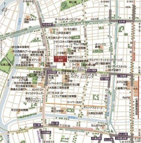 パークレーンミナミの地図