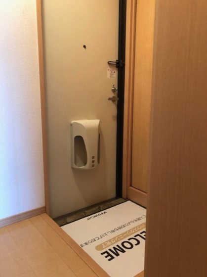 ルモン櫛原の玄関