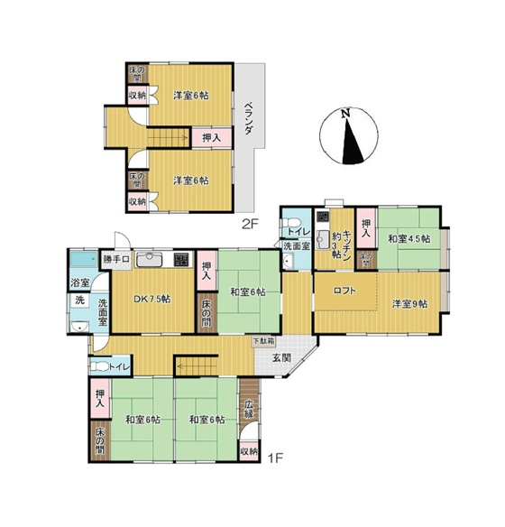 桐生市相生町三丁目　中古住宅の間取り|中古住宅　桐生市相生町三丁目