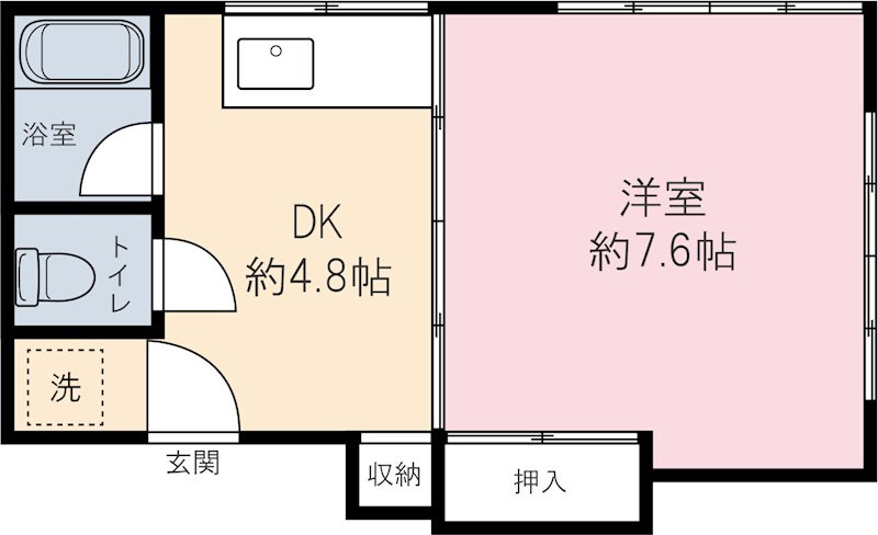 コーポ錦の間取り|間取りです。