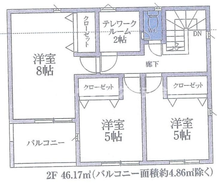 【仲介手数料無料】所沢市山口第６３全４棟４号棟　所沢市の新築なら西武ハウジングの間取り