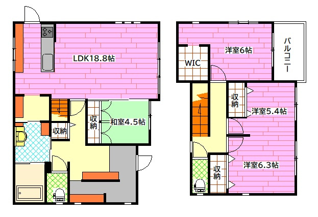こころM邸の間取り