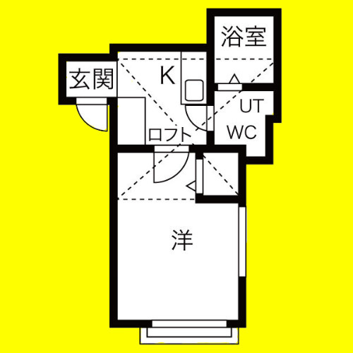 アランチェート矢田　名古屋市賃貸　仲介手数料無料の間取り