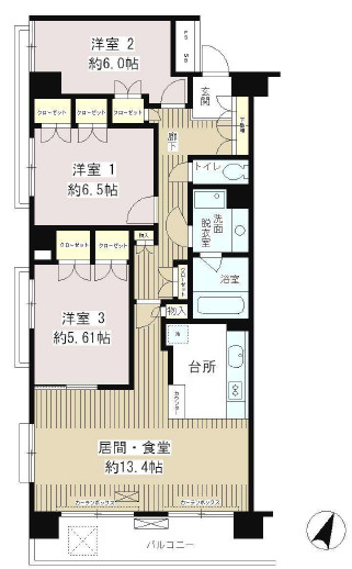 【間取り】 | クラッサ目黒かむろ坂