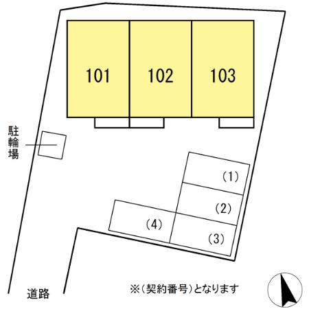 サンハイツＫの区画図