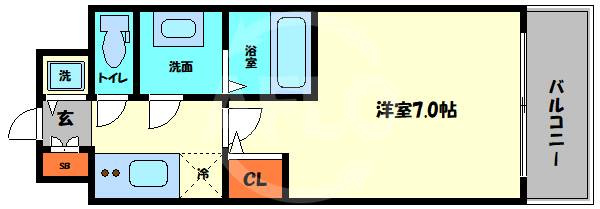 S-RESIDENCE難波大国町Uno（エスレジデンスナンバダイコクチョウウーノ）の間取り|S-RESIDENCE難波大国町Uno（エスレジデンスナンバダイコクチョウウーノ）　間取り