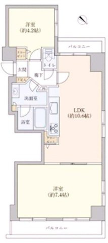 クレメント神戸・大倉山の間取り|採光と通風を享受できる角住戸
