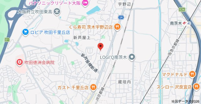 ナチュールB棟の地図