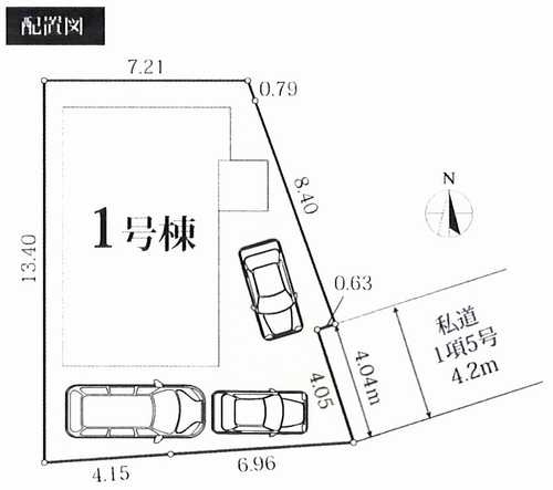 茅ヶ崎市南湖8期　新築戸建全1棟　1号棟の区画図