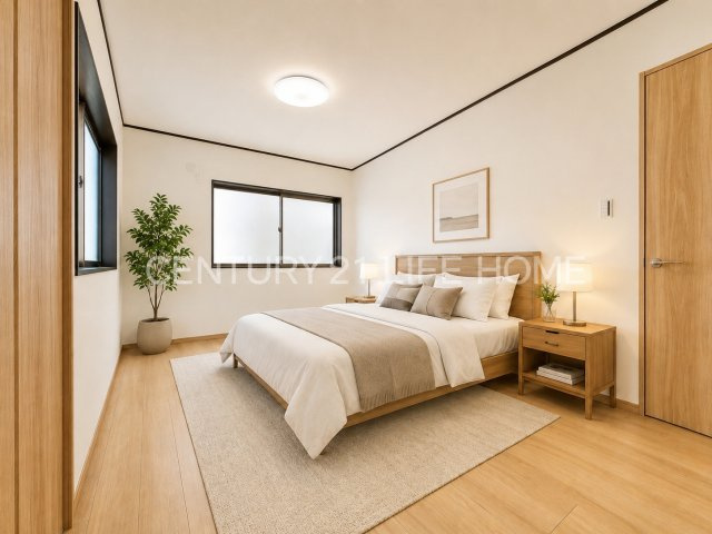 【寝室】 | 戸建 横浜市青葉区荏田町 | 広くて明るい寝室