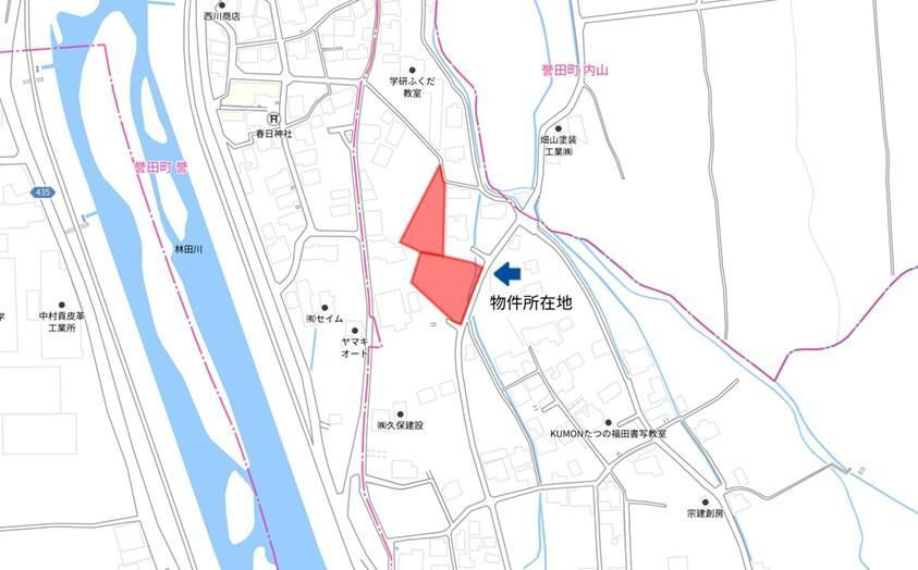 たつの市誉田町福田　売土地の地図