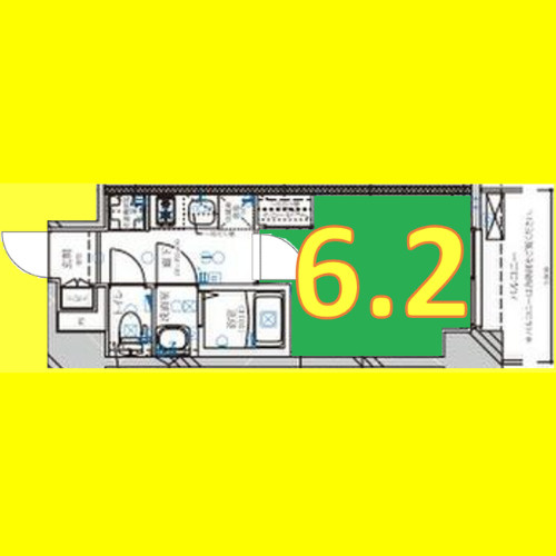 ディアレイシャス名古屋大須通　名古屋市賃貸　仲介手数料無料の間取り