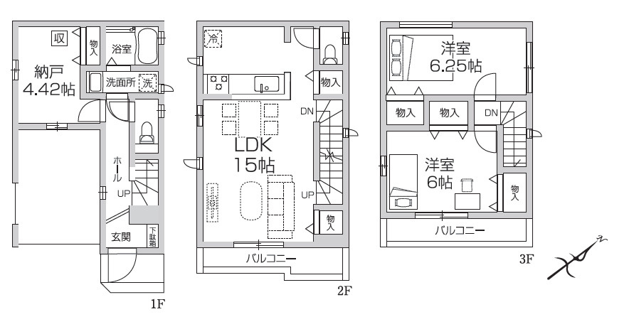 和光市白子3丁目　耐震×車庫付　ZEH水準住宅　限定1棟の間取り|2LDK+S　土地面積52.86m2　建物面積91.74m2