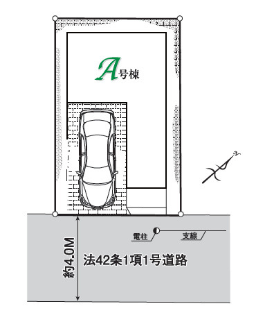 和光市白子3丁目　耐震×車庫付　ZEH水準住宅　限定1棟の区画図