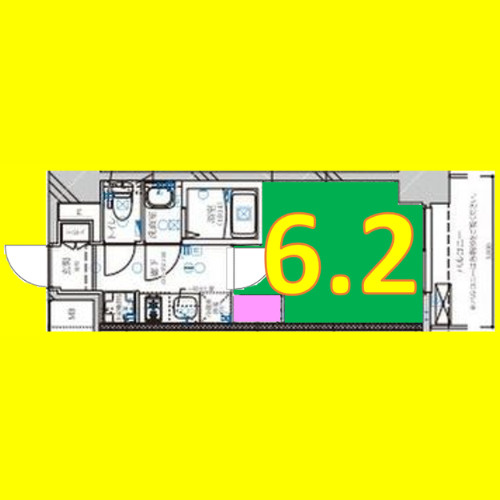 ディアレイシャス名古屋大須通　名古屋市賃貸　仲介手数料無料の間取り