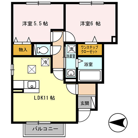オークス中島の間取り