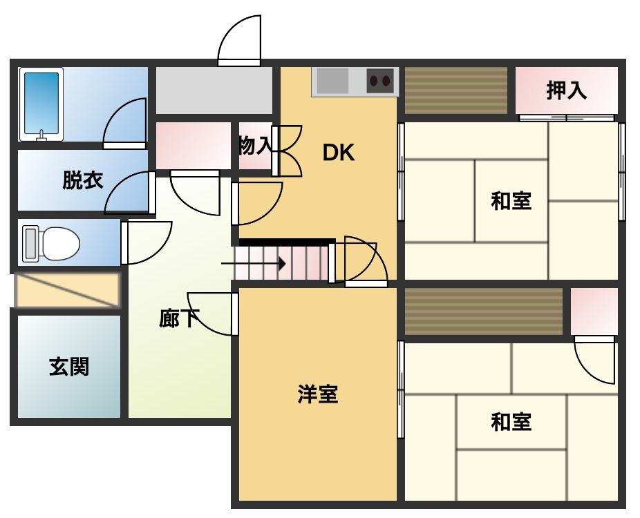 米子市上福原3丁目　中古住宅の間取り|1F
