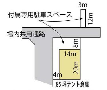 柏市藤心の倉庫の間取り