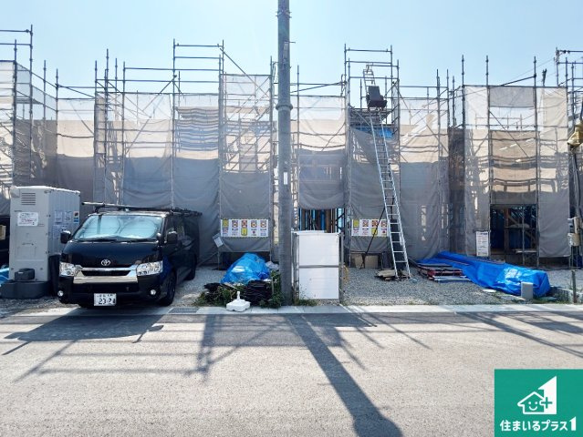 富田林市甲田　新築一戸建ての外観|現在建築中！落ち着いた街並みで新生活を始めることが出来そう！周辺の物件も併せてご紹介させて頂きます！
