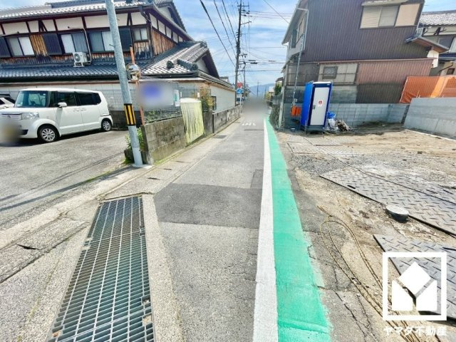 大津市南志賀２丁目　1期　1号棟の前面道路含む現地写真|4月14日　現地写真更新