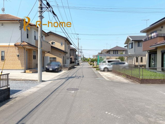 下妻市鬼怒第7　新築戸建て　1号棟の前面道路含む現地写真|堂々！建物完成♪実際のお部屋をご見学可能です♪
ご見学が一番の資料！お気軽にお問い合わせ下さい♪