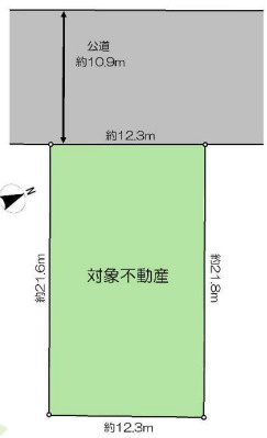 富ヶ谷２　土地の区画図|区画図