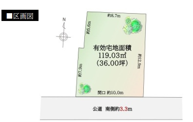 代沢４　土地の区画図