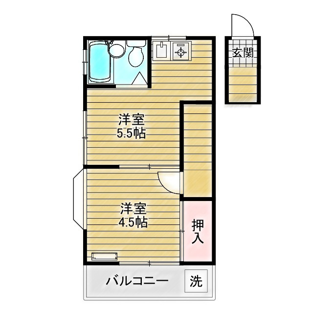アートハイツⅠの間取り