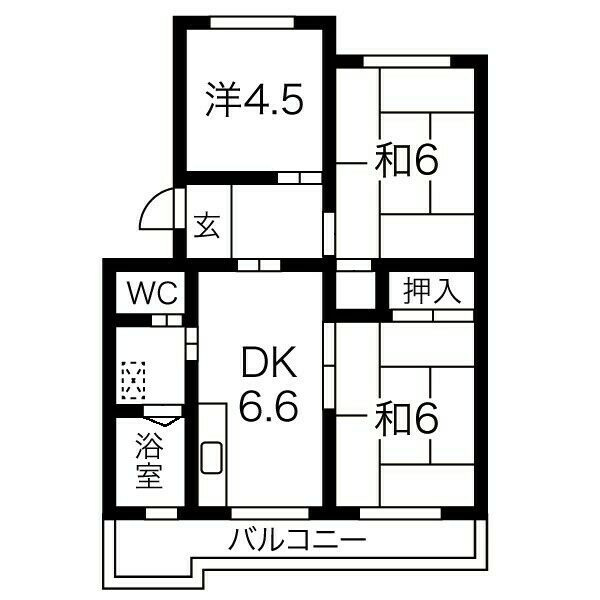 コーポのぐろの間取り