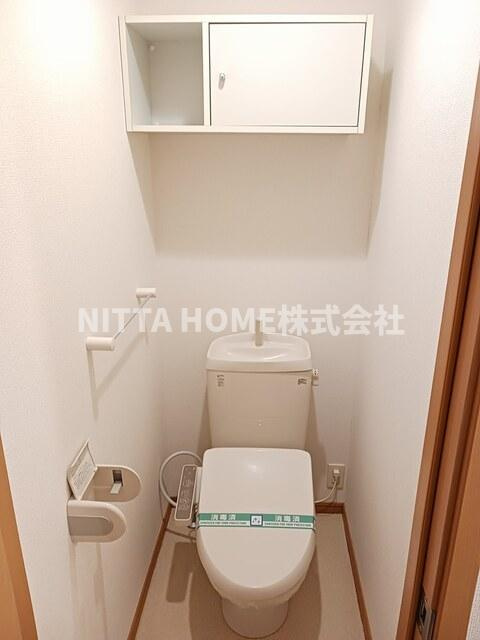 朝来市和田山町平野のアパートのトイレ|ウォシュレット有り◎トイレ収納が付いています◆
