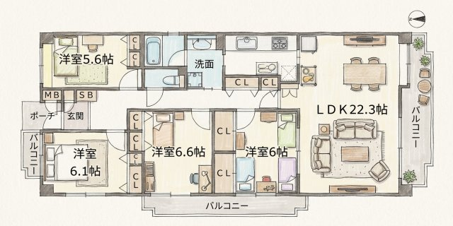 【間取り】 | ジオ緑地公園1番館 | エイブルにて取扱い可能な住宅ローンは、全部で10種類以上！お客様にピッタリの住宅ローンを当社のFPよりご案内させて頂きます。住宅ローンのご相談だけでも、お気軽にご相談下さいませ。