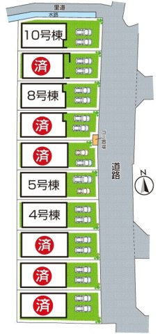 富田林市甲田　新築一戸建ての区画図|全10区画