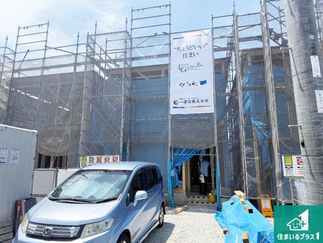富田林市甲田　新築一戸建ての外観|現在建築中！落ち着いた街並みで新生活を始めることが出来そう！周辺の物件も併せてご紹介させて頂きます！