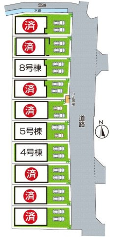 富田林市甲田　新築一戸建ての区画図|全10区画