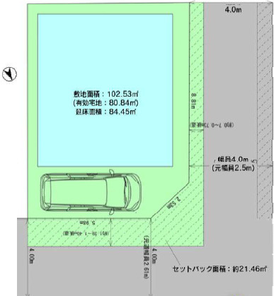 厚木市愛甲東三丁目の区画図