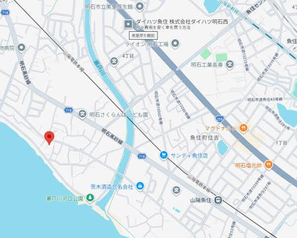 明石市魚住町西岡1594（全4棟）C号棟の地図