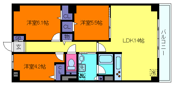 ラフィーネ御影の間取り
