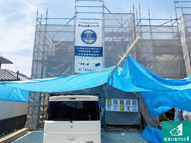 富田林市甲田　新築一戸建ての外観|現在の進捗状況です！順調に作業進行中、完成が待ち遠しいです！詳細の間取り等、お気軽にお問い合わせください！