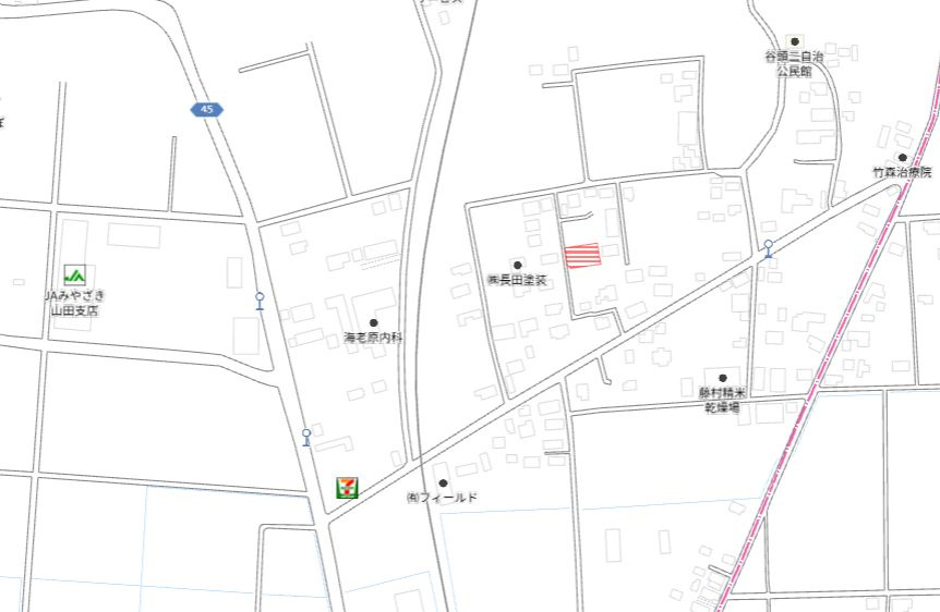 都城市山田町中霧島の売地の土地図