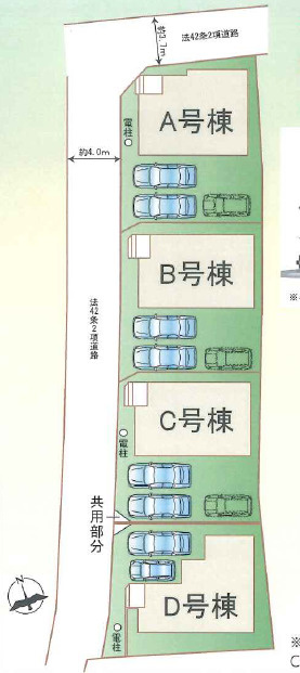 明石市魚住町西岡1594（全4棟）Ｄ号棟の区画図|Ｄ号棟です。