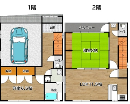 横堤１丁目事業用戸建の間取り