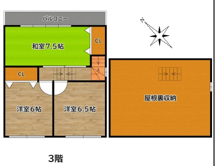 横堤１丁目事業用戸建の間取り