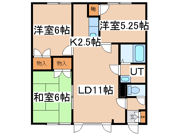 プレース北都の間取り